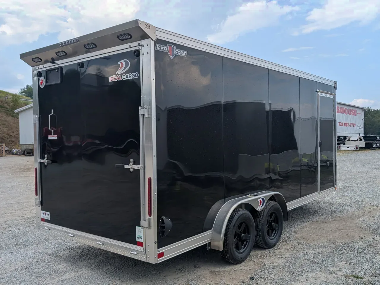 2026 Ideal Cargo 7.5 x 18 Evocore "Sport Zone" V-Nose Cargo Trailer w/ Ramp