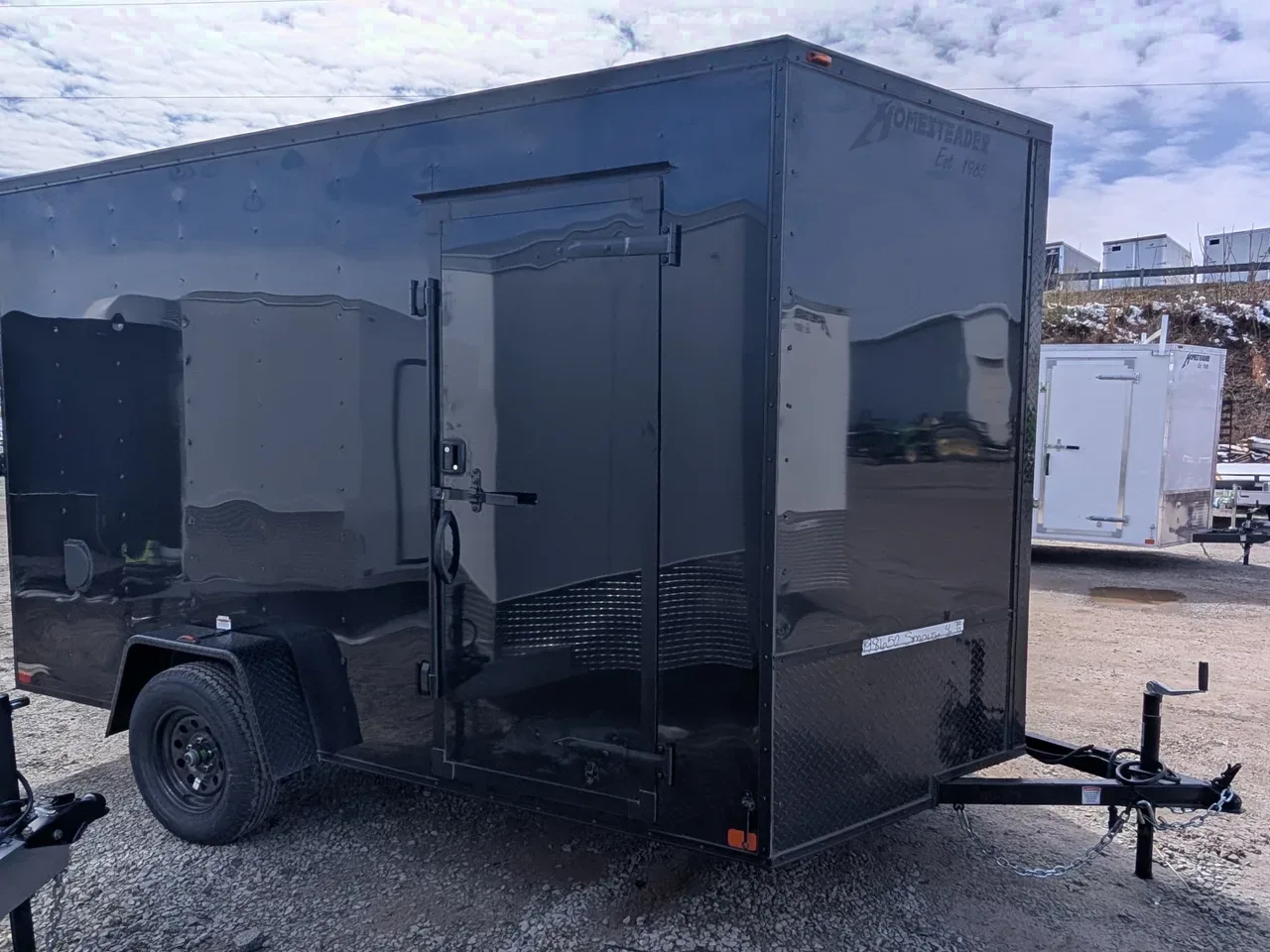 2026 Homesteader 7x12 Intrepid V-Nose Cargo Trailer w/ Ramp Door & BRAKES (84" INSIDE)