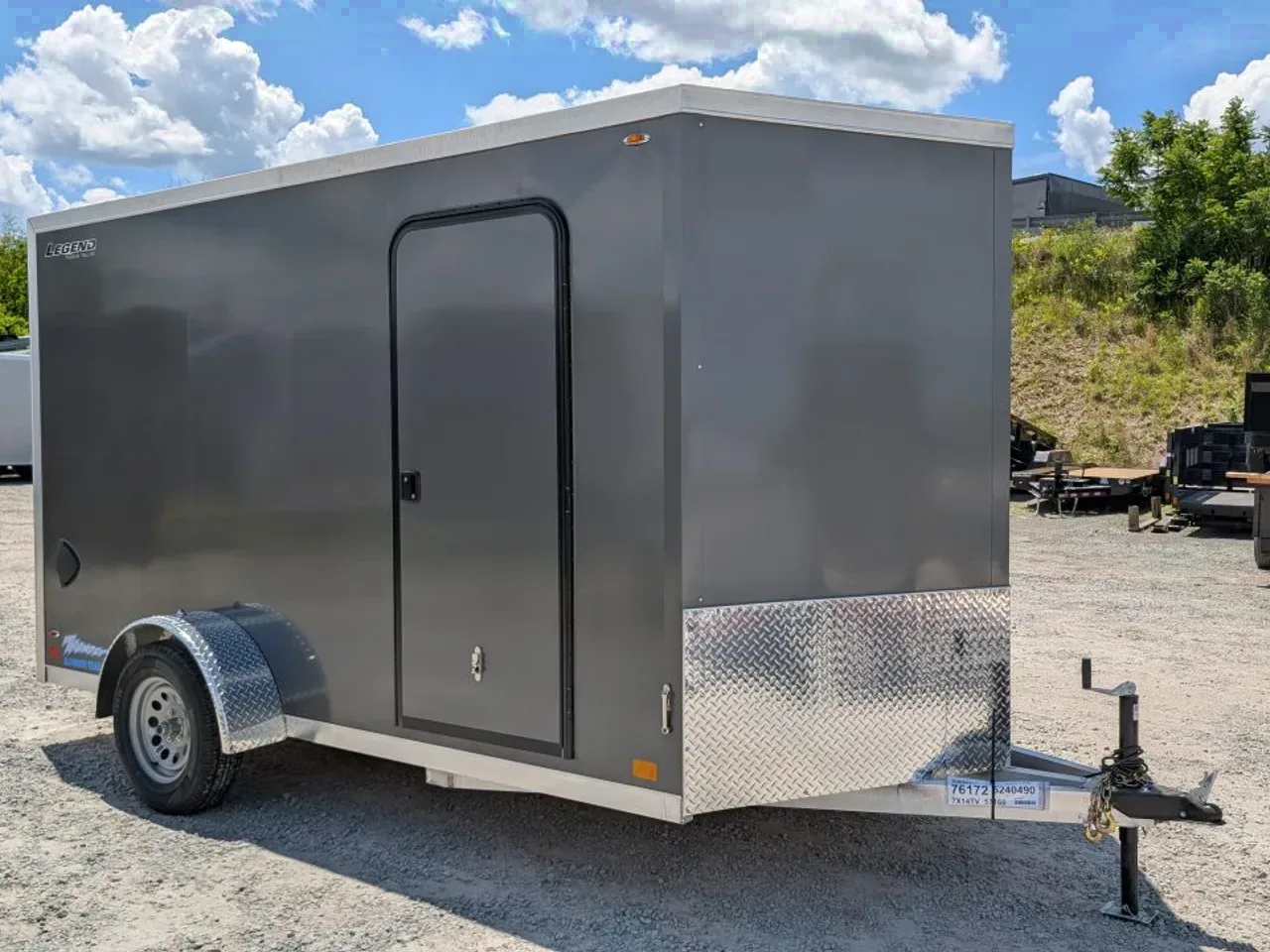 2026 Legend 7x12 + 2' V Thunder Aluminum Enclosed Cargo Trailer w/ Ramp Door