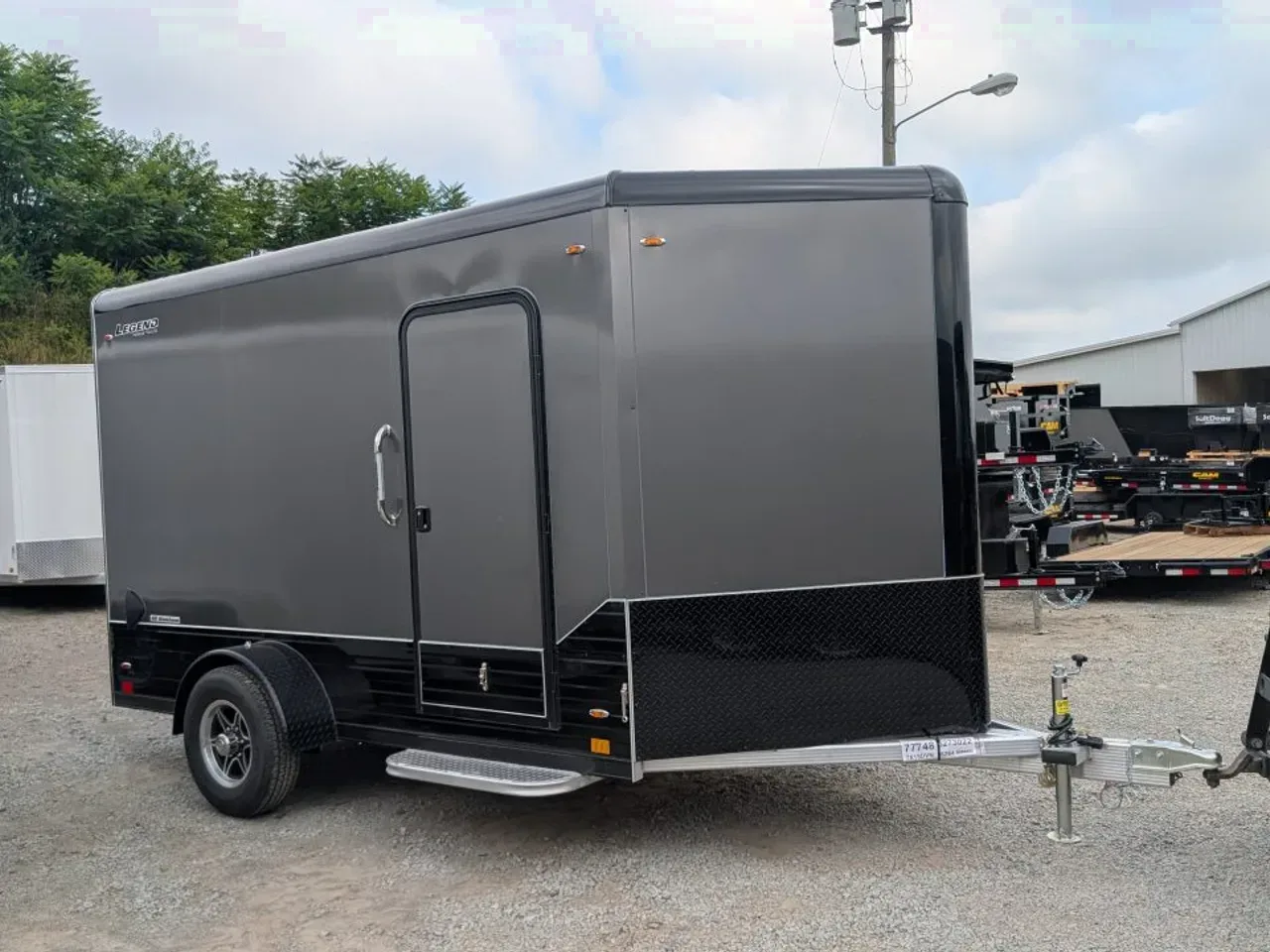 2027 Legend 7 x 12 + 3' Deluxe V-Nose Cargo Trailer w/ Ramp (5200# AXLE!!!)