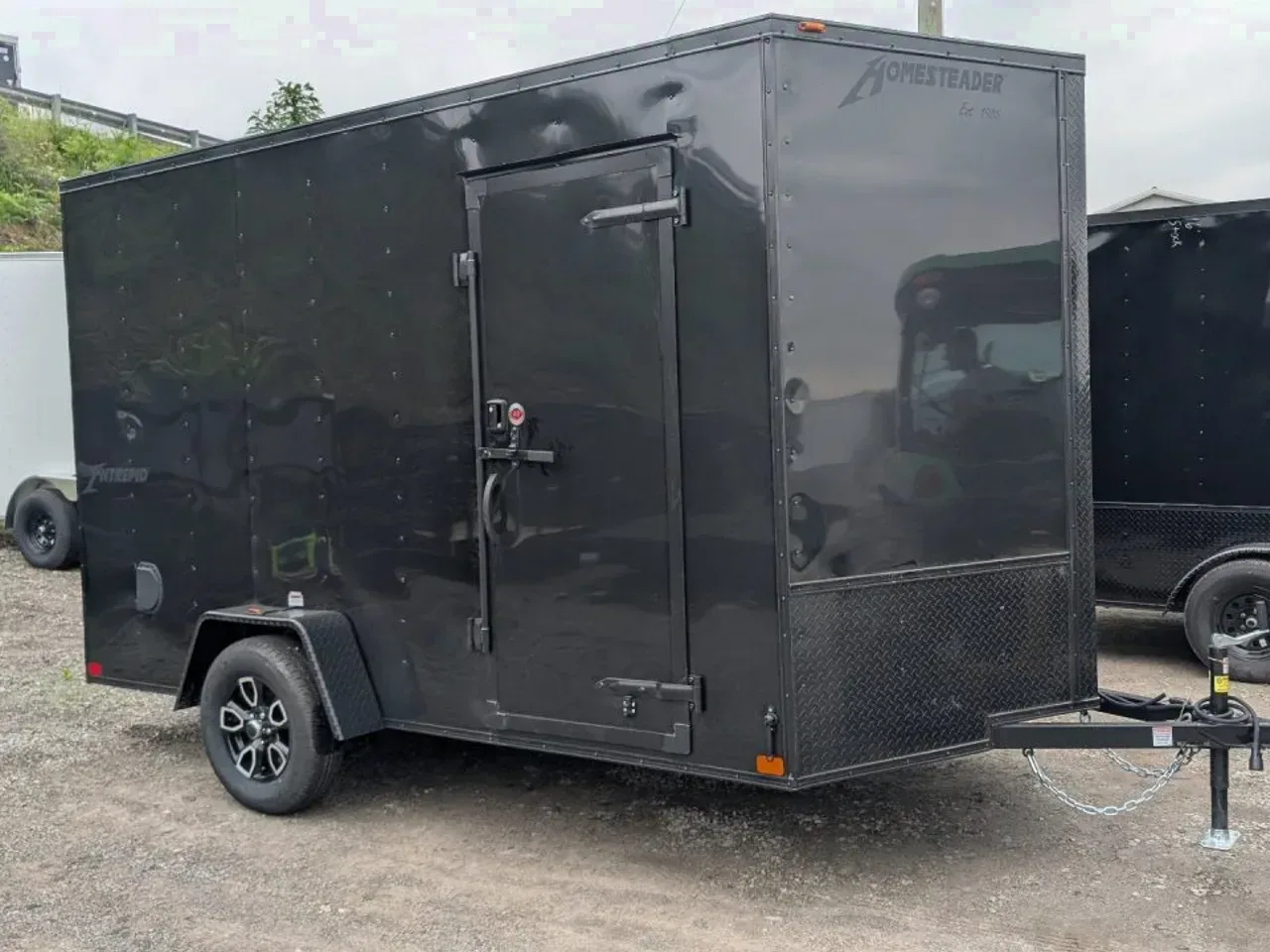 2027 Homesteader 7x12 Intrepid V-Nose Cargo Trailer w/ Ramp Door (84" INSIDE & Brakes!)