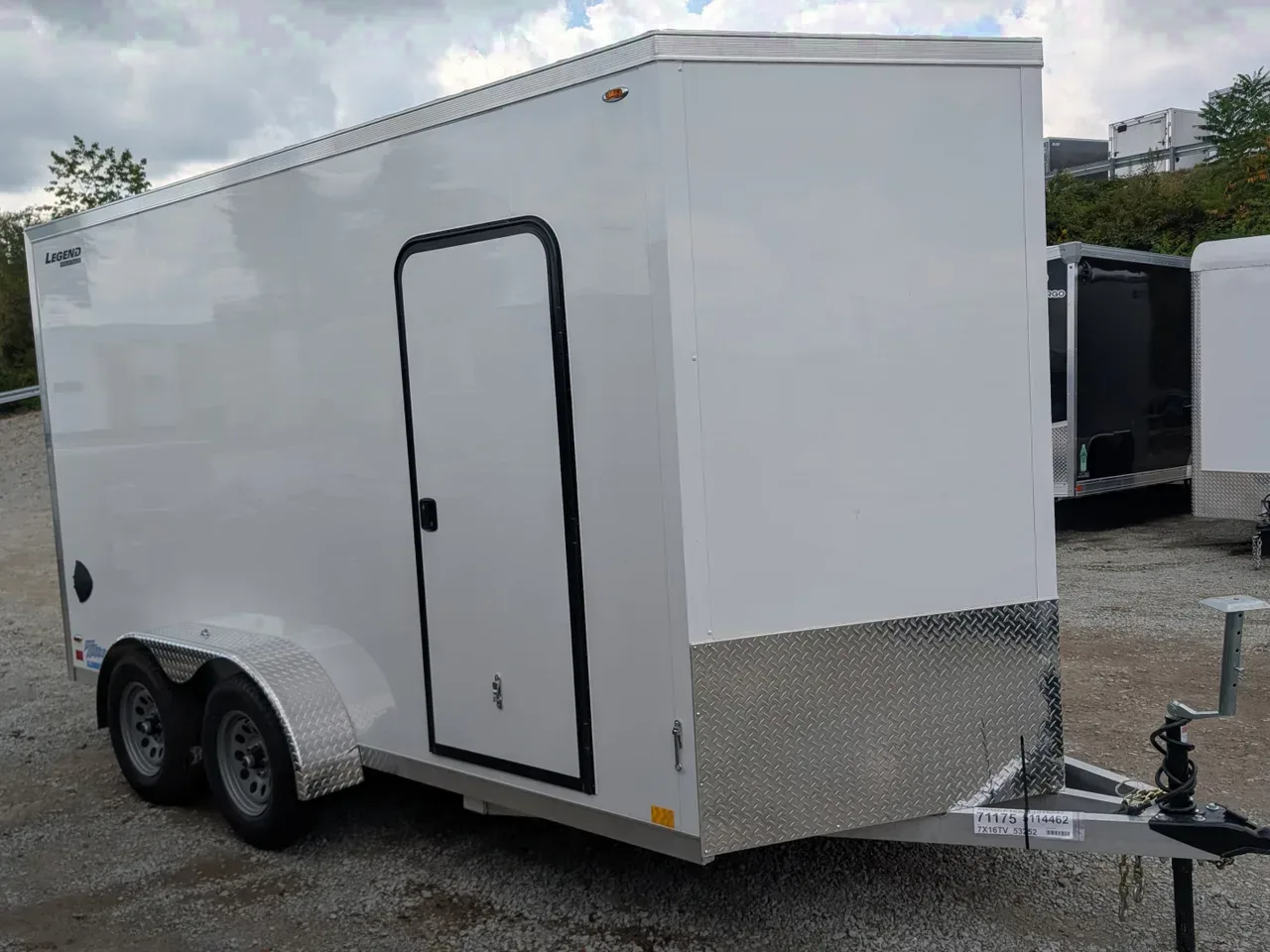 2026 Legend 7x14 + 2' V-Nose Aluminum Enclosed Cargo Trailer w/ Ramp Door