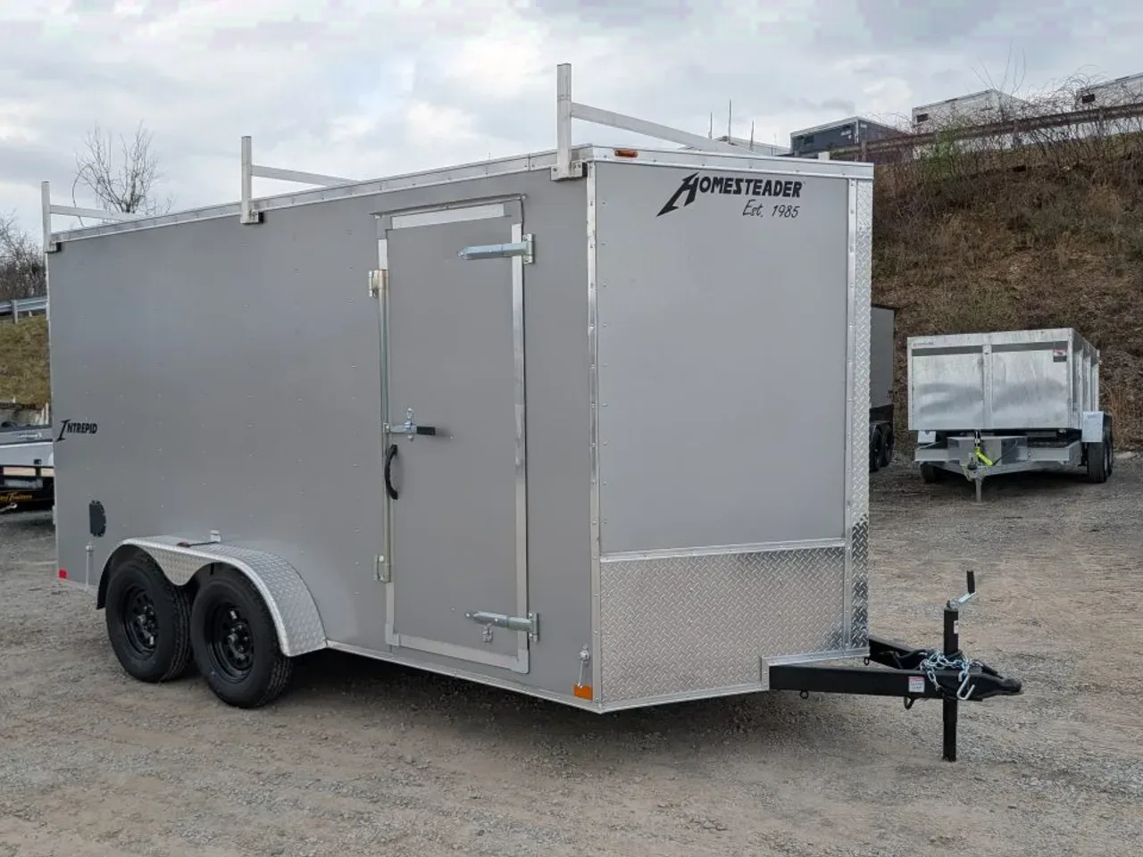 2026 Homesteader 7x14 Intrepid V-Nose Cargo Trailer w/ Barn Doors & Ladder Racks