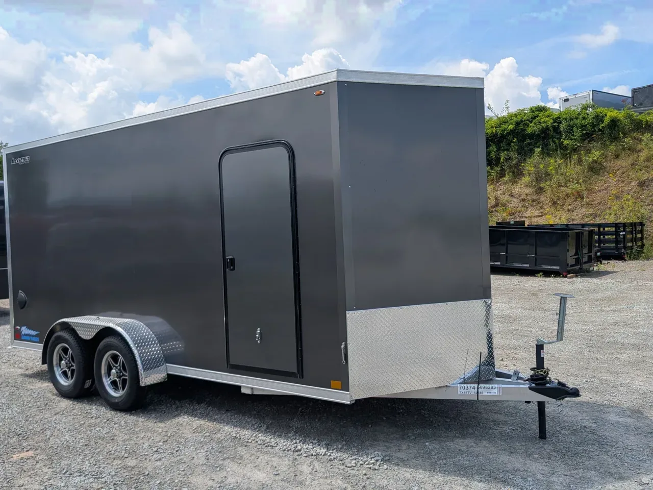 2026 Legend 7x16 + 2' V-Nose Aluminum Enclosed Cargo Trailer w/ Ramp Door