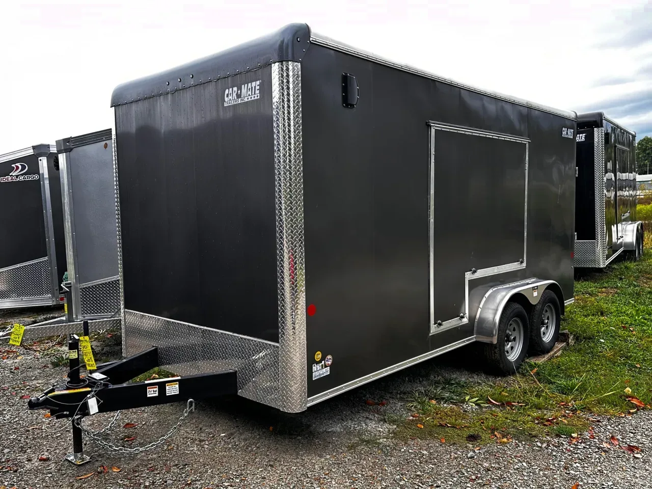 2025 Car Mate 7x16 HD Custom Cargo Trailer w/ Step-Out Awning Door