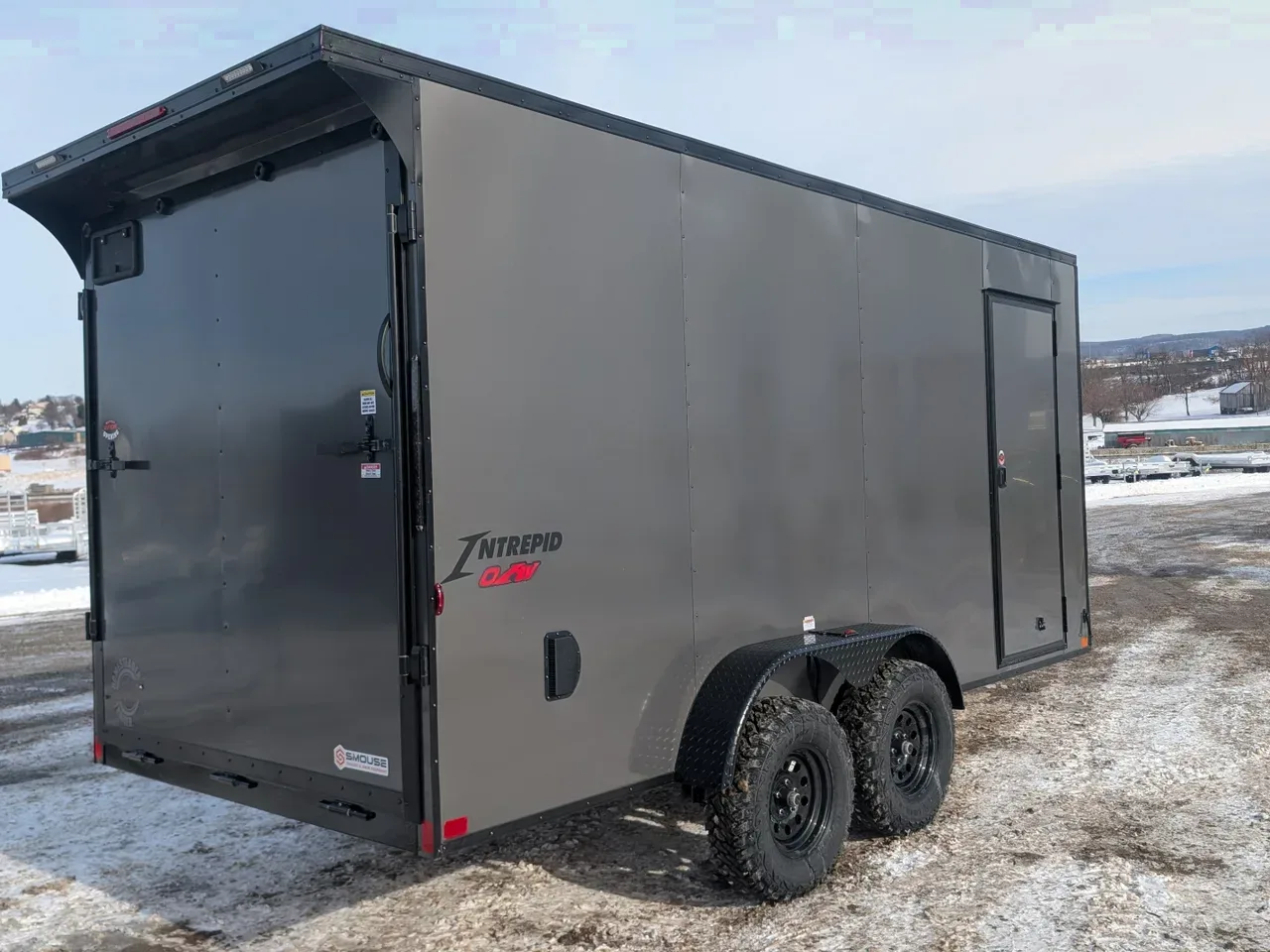 2026 Homesteader 7x16 Intrepid "OVERLAND" V-Nose Cargo Trailer w/ Ramp Door (84" INSIDE)