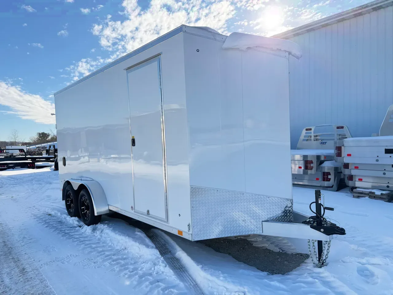 2026 ATC 7x16 + 2' V Nose Sto400 All Aluminum Cargo Trailer w/ Ramp