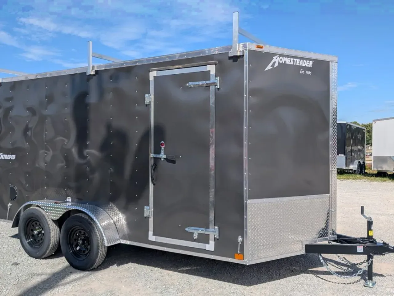 2026 Homesteader 7x16 Intrepid V-Nose Contractor Cargo Trailer w/ Ramp Door & Ladder Rack
