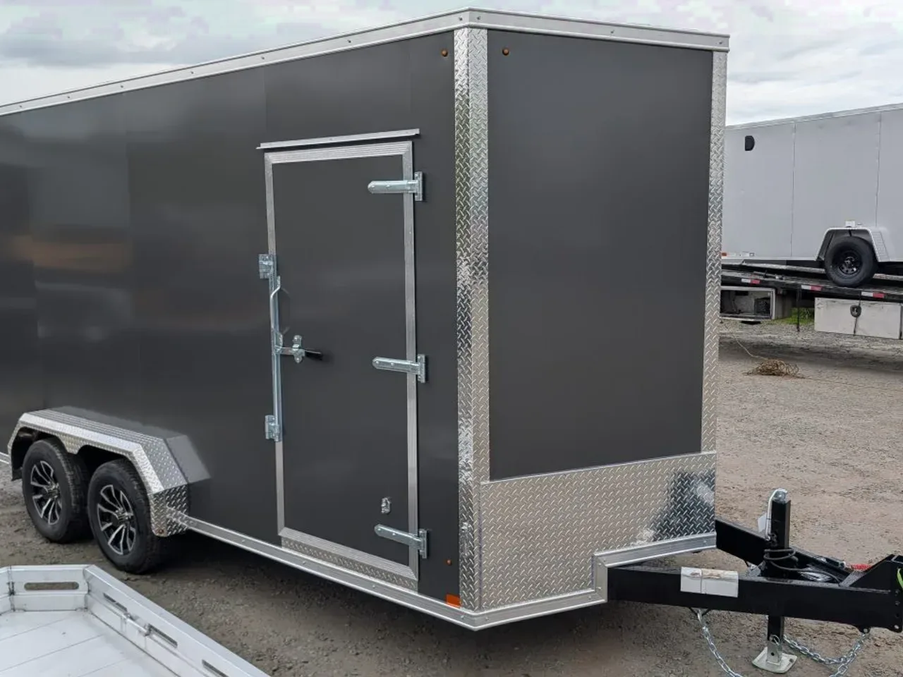 2026 BELMONT 7x16 V-Nose Cargo Trailer w/ Ramp Door (90" INSIDE, POLYCOR EXTERIOR!)