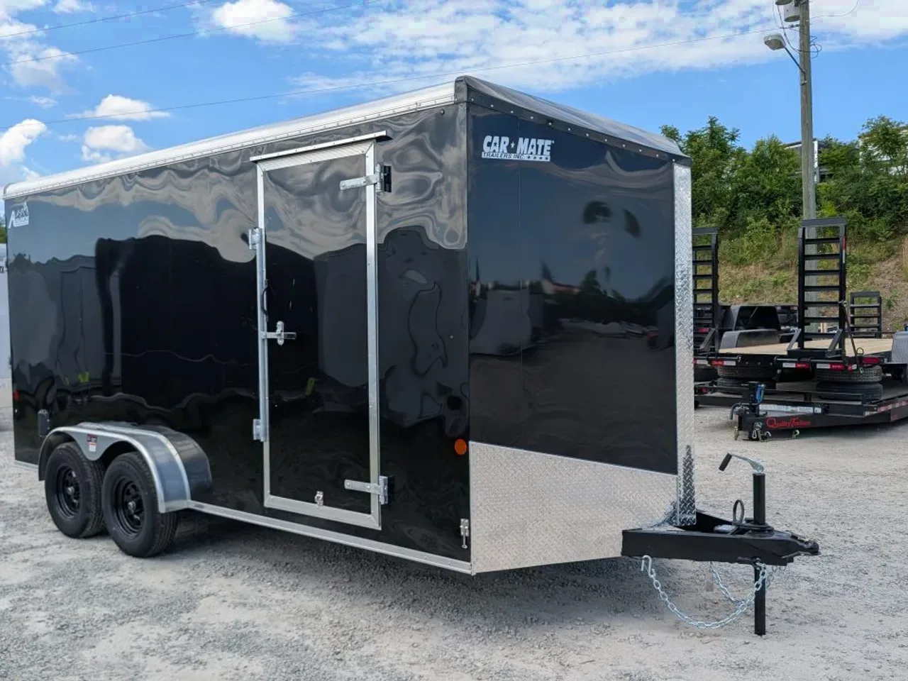 2026 Car Mate 7x16 HD Avalanche V-Nose Cargo w/ Ramp Door (84" INSIDE)
