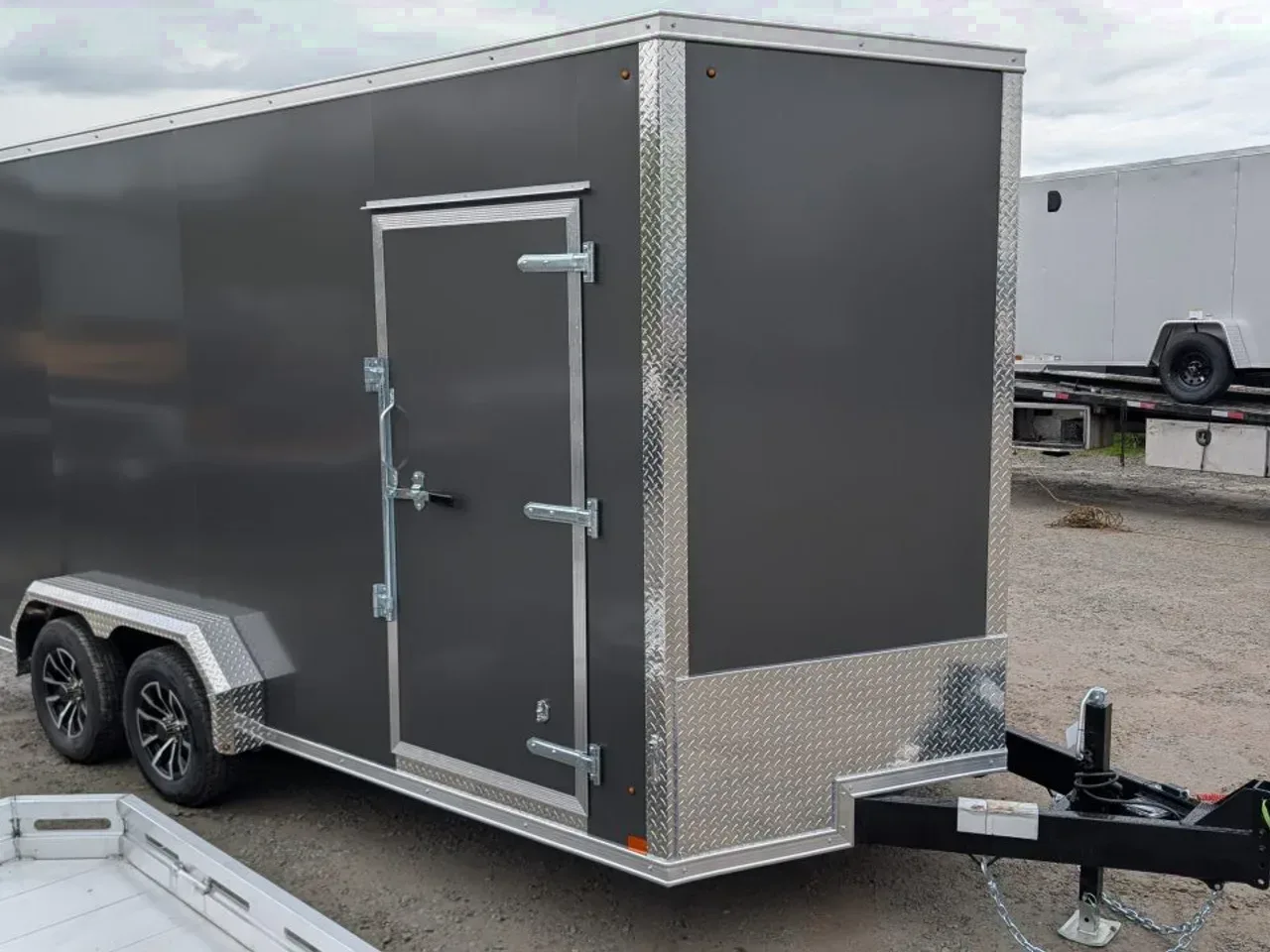 2026 BELMONT 7x16 V-Nose Cargo Trailer w/ Ramp Door (90" INSIDE, POLYCOR EXTERIOR!)
