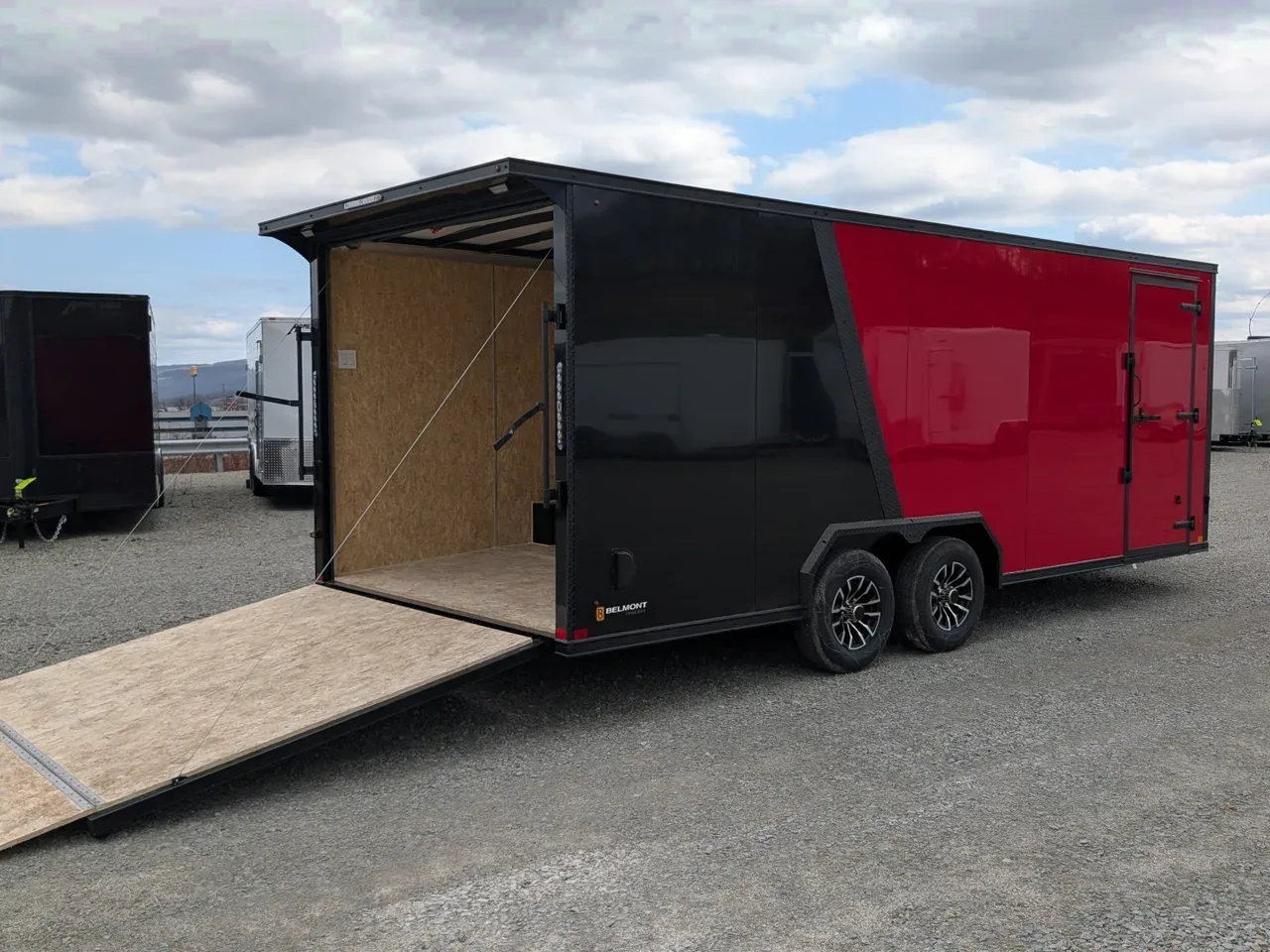 2026 BELMONT 8.5x20 HD V-Nose Car Hauler Cargo Trailer w/ Ramp (POLYCOR EXTERIOR!!!)