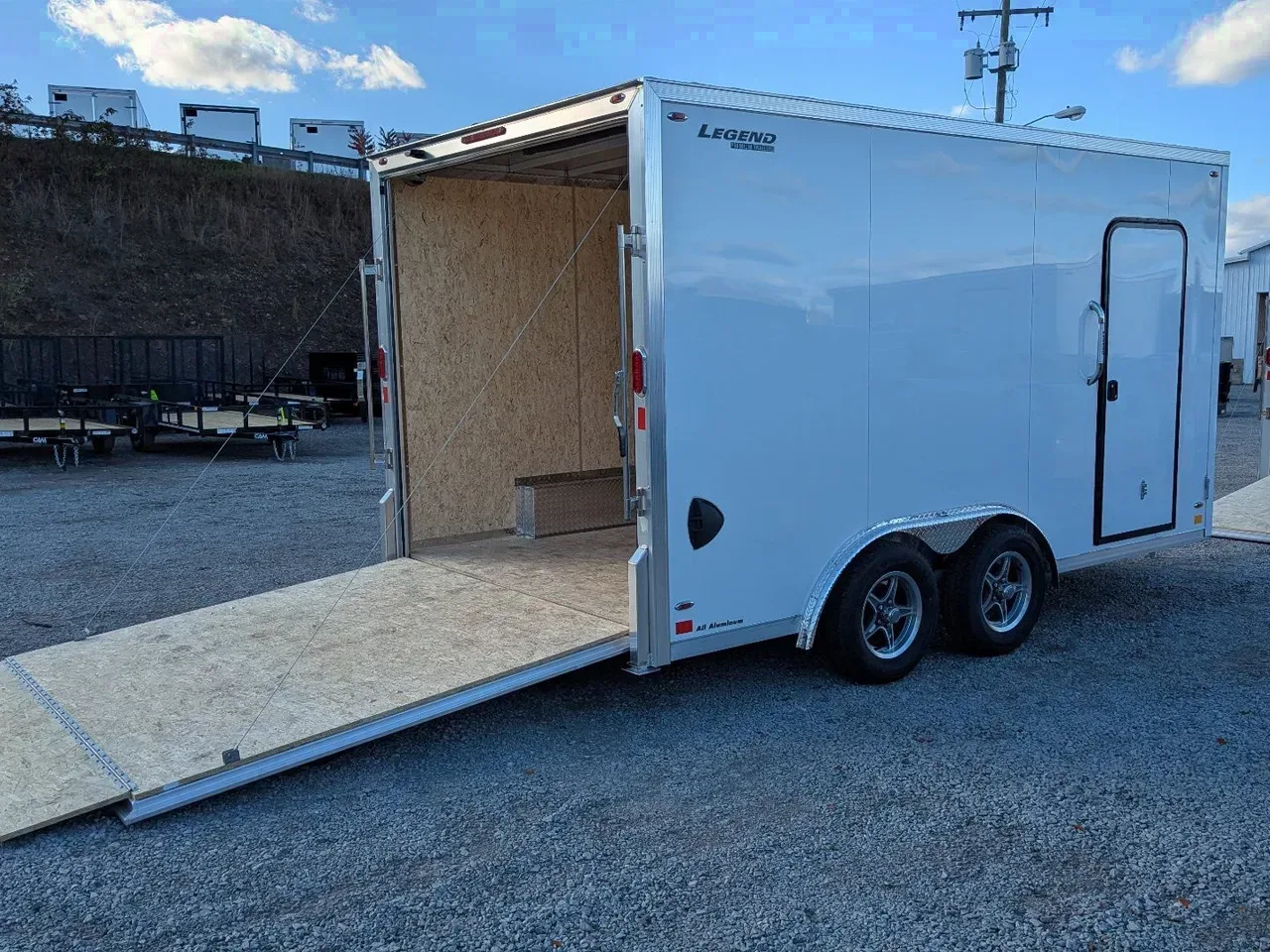 2025 LEGEND 8x14 + 3' V Flat Top V-Nose Enclosed Cargo Trailer w/ Ramp (PRICE DROP!!)