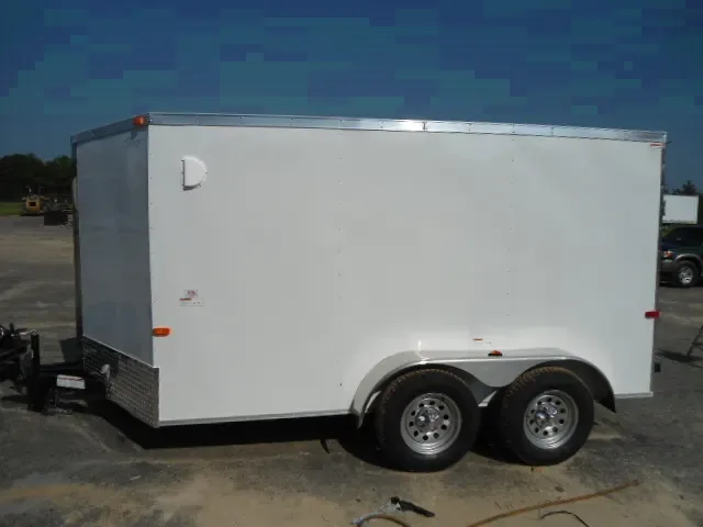 12ft TA Trailer – Ramp, White, Side Door