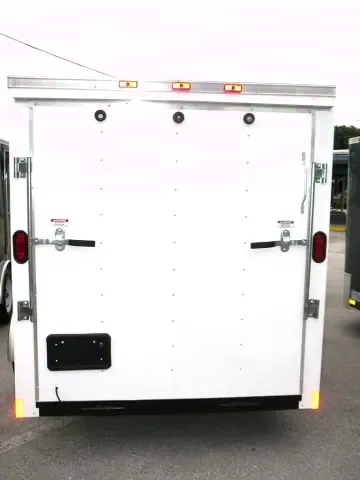 White14ft Tandem Axle Cargo-Ramp