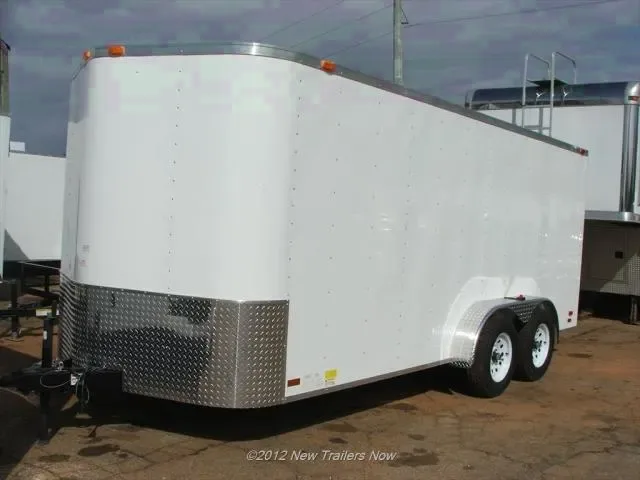 White 16ft  Enclosed Cargo Tandem Axle: 3500lb Axles