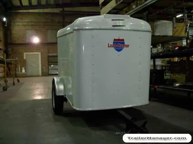 8ft  Single Axle White Cargo Trailer