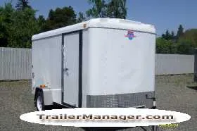 12ft Single Axle White Cargo With Double Door