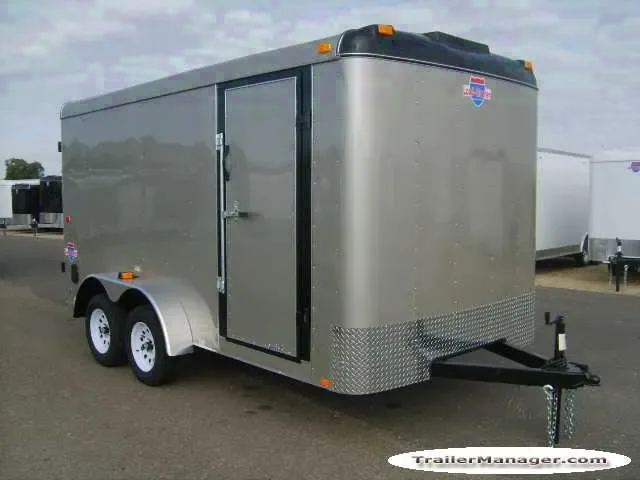 Pewter 14ft Cargo Trailer With Double Door