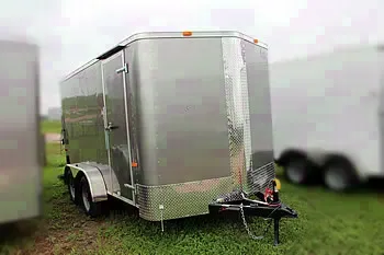 White v-nose 12ft enclosed cargo with 2-3500lb axles