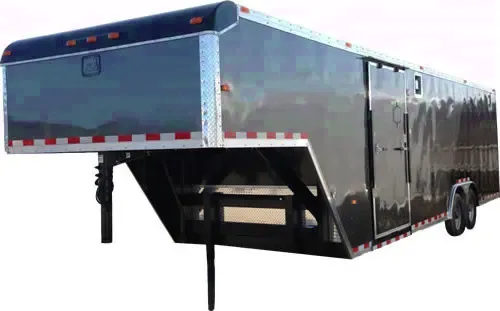 32ft Enclosed Cargo Trailer: Gooseneck, Double Rear Doors