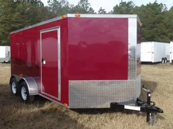 12ft Tandem Axles-Red-Finished Interior
