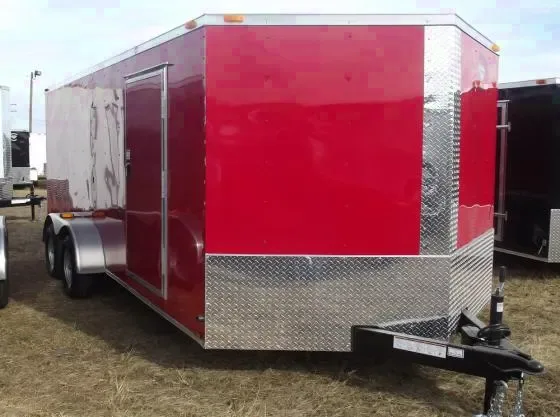 16ft Tandem Axles Red Trailer w/3500lb Axles