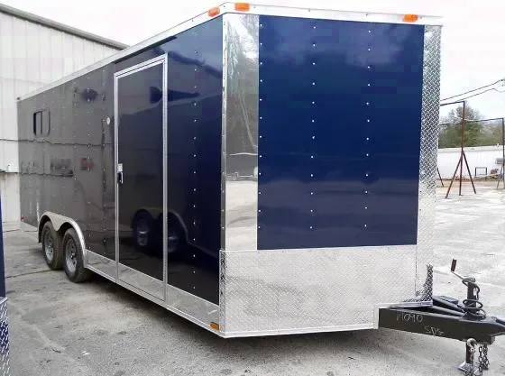 18ft Blue Finished Interior Enclosed Cargo Trailer