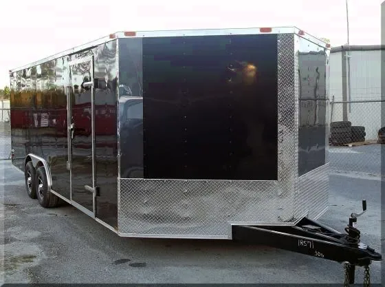 20ft Black V-Nose with Extended tongue