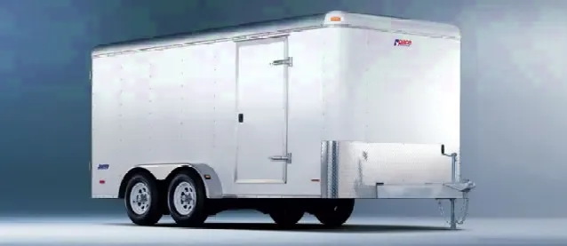 7x14 White Cargo Trailer