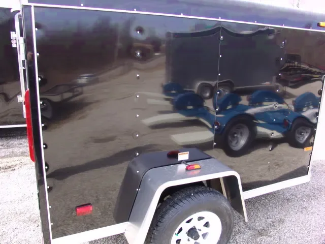 8ft Single Axle Enclosed Black Cargo Trailer