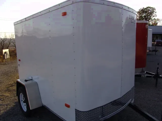 8FT CARGO TRAILER  -  RAMP Rear Door - WHITE