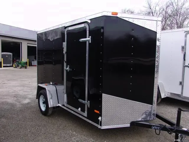 10ft SA  Enclosed Black with Rear Ramp Door