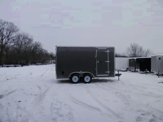 Charcoal 14ft Tandem Axle  Enclosed  Cargo Trailer