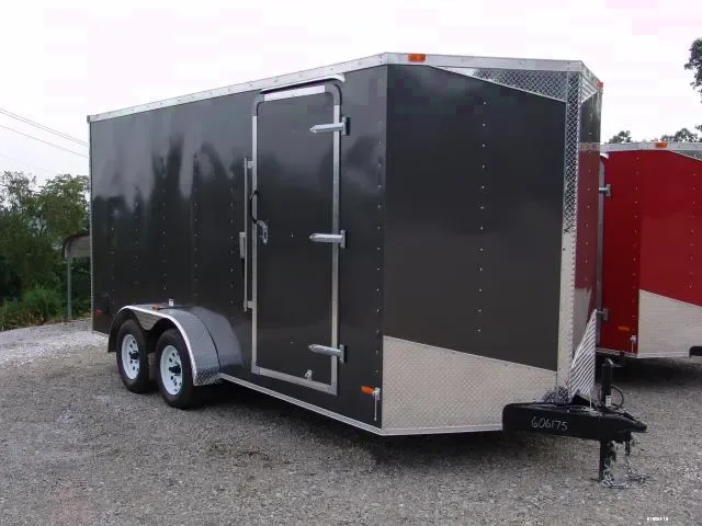 Black 16ft Tandem Axle Enclosed Cargo Trailer
