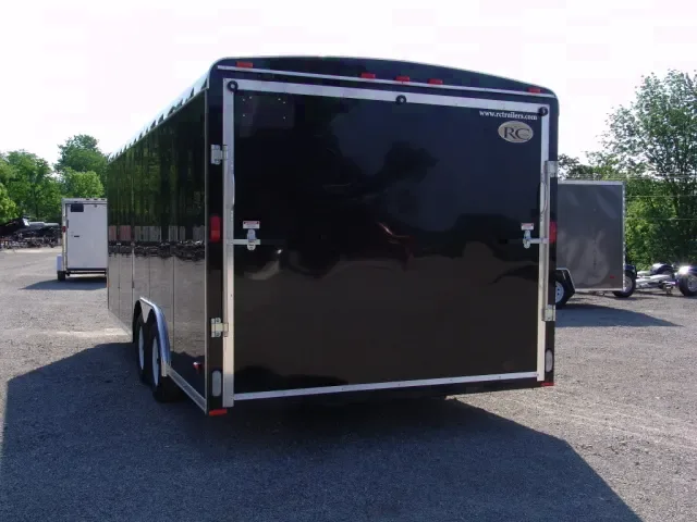 20FT ENCLOSED CARGO-BLACK-REAR RAMP