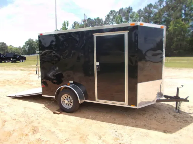 10ft Single Axle Black Cargo Trailer