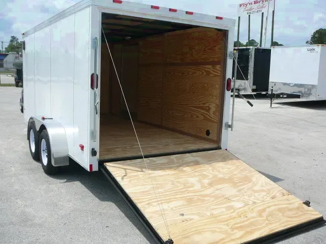 12FT  Cargo Trailer White V-Nose