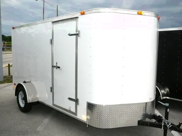 12ft White V-nose Enclosed Cargo