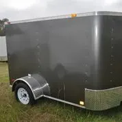 8FT Enclosed Cargo Trailer GRAY EXTERIOR