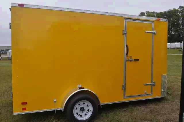 12FT Enclosed Cargo YELLOW Single Axle