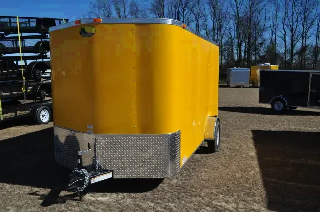 12ft YELLOW  Cargo Trailer Rounded Front