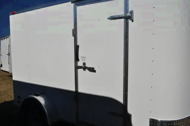 12ft WHITE Single Axle Enclosed Trailer
