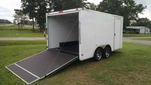 14ft Enclosed Cargo Trailer white walls