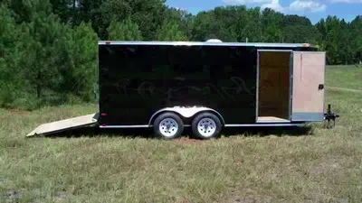 14ft Enclosed Cargo Trailer BLACK
