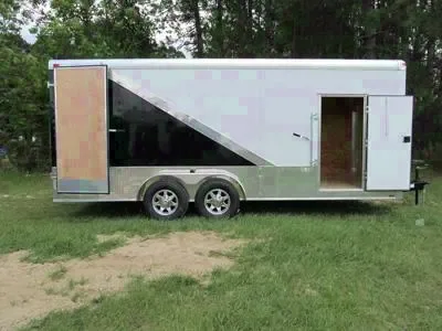 20FT TWO TONE CARGO TRAILER W/DOUBLE DOORS