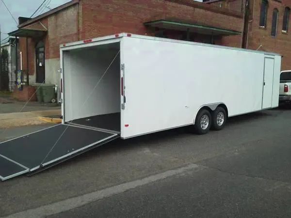 White 24ft Enclosed Cargo Trailers