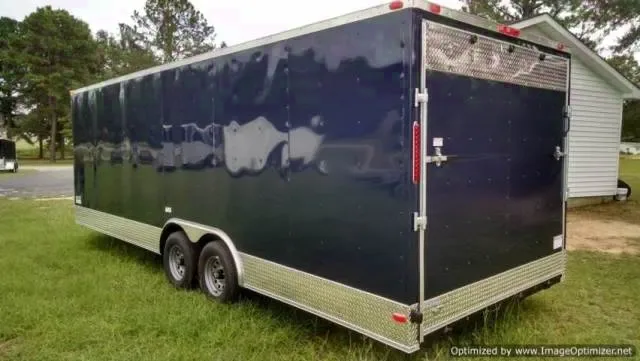 Blue V-nose 24ft Enclosed Cargo Trailer