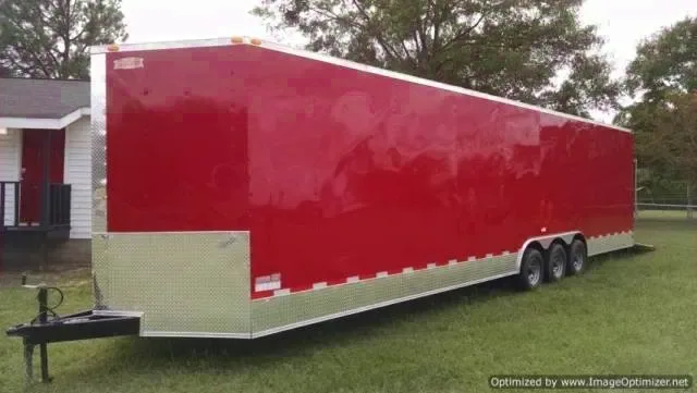 Red 34ft Enclosed Cargo Trailer