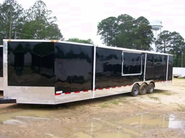 34ft Enclosed Car Hauler - Finished Interior